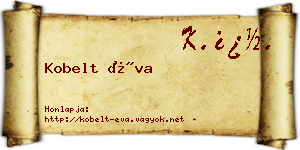 Kobelt Éva névjegykártya